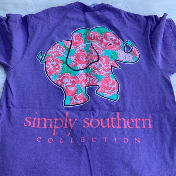 Simply Southern t-shirt purple pink - Picture 2 of 4